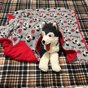 🐾🐶🐾 Dog Blanket - “I WOOF YOU” 🐾♥️🐾 Double Fleece Piped Edge